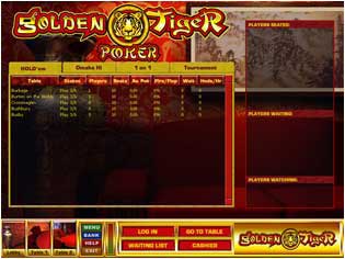 Golden Tiger Casino Intranet Design